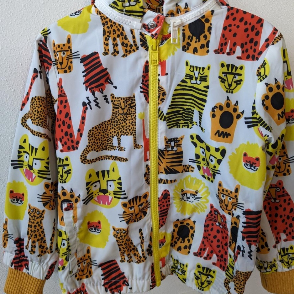 NEW Stella McCartney Kids Wild Cat Hooded Toddler Jacket Size 3T